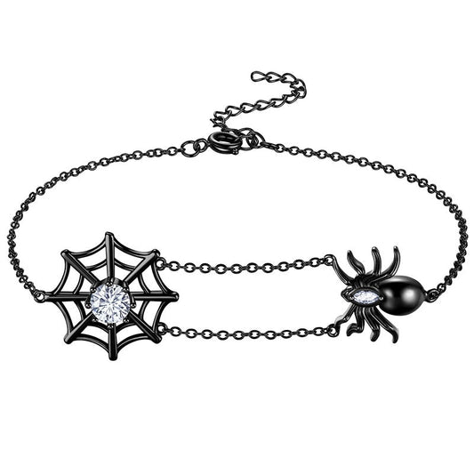 Tokyo Mart Women Halloween Spider Bracelets Spider Web Tarantula Anklets Cosplay Party Jewelry