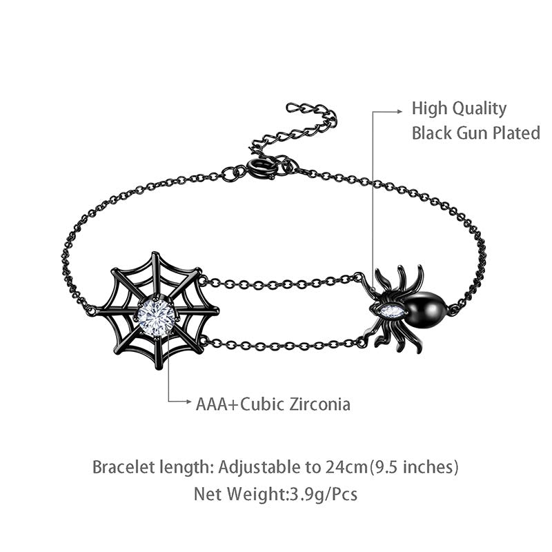 Tokyo Mart Women Halloween Spider Bracelets Spider Web Tarantula Anklets Cosplay Party Jewelry