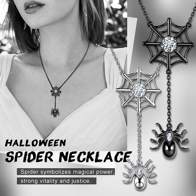 Tokyo Mart Women Halloween Spider Web Necklace Pendant Gothic Statement Cosplay Party Jewelry