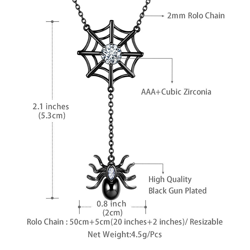 Tokyo Mart Women Halloween Spider Web Necklace Pendant Gothic Statement Cosplay Party Jewelry