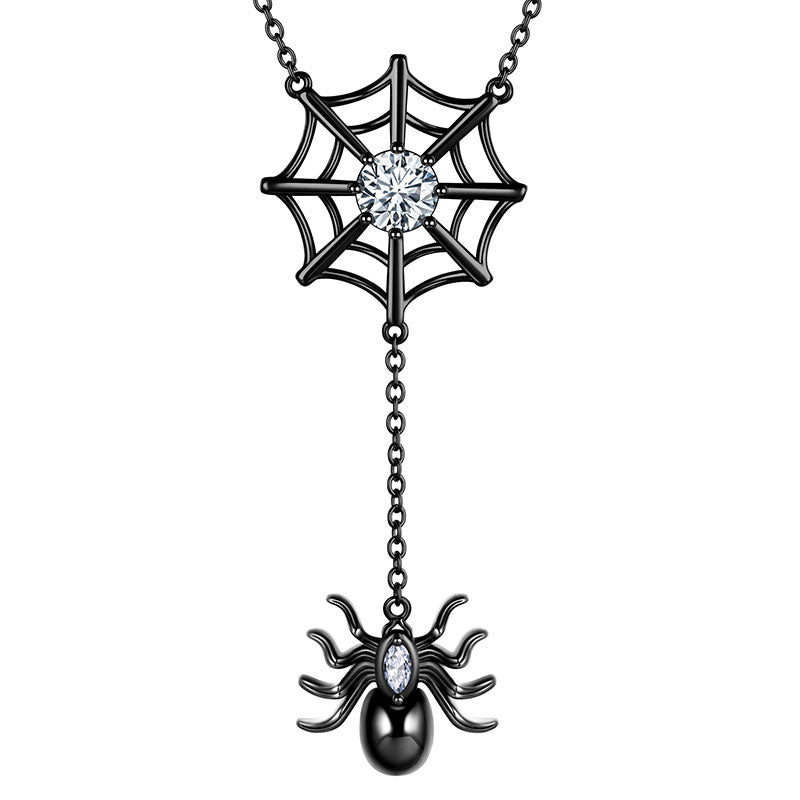 Tokyo Mart Women Halloween Spider Web Necklace Pendant Gothic Statement Cosplay Party Jewelry