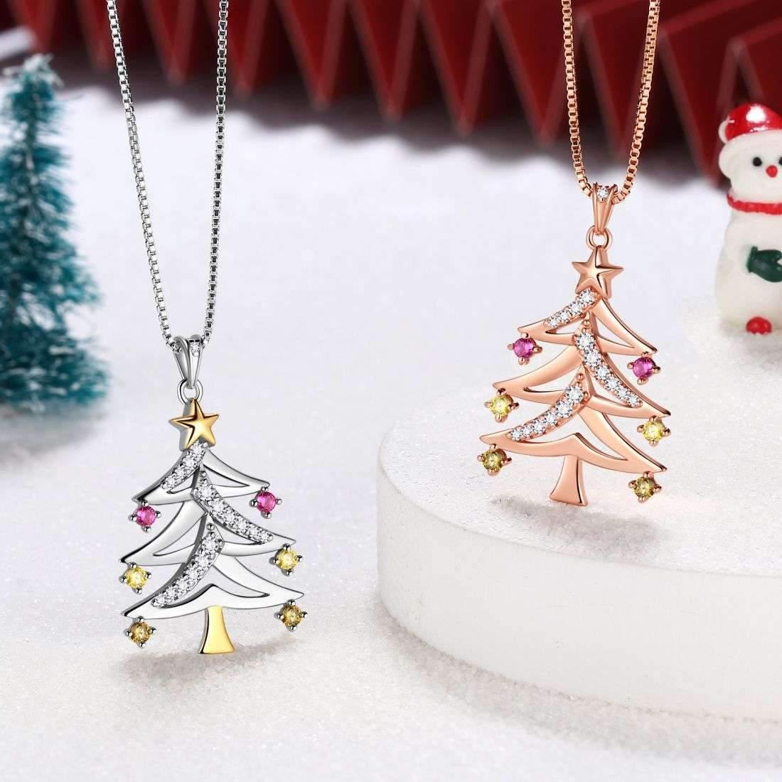 Tokyo Mart Christmas Tree Necklaces Pendant Women Girls Jewelry Xmas Gifts