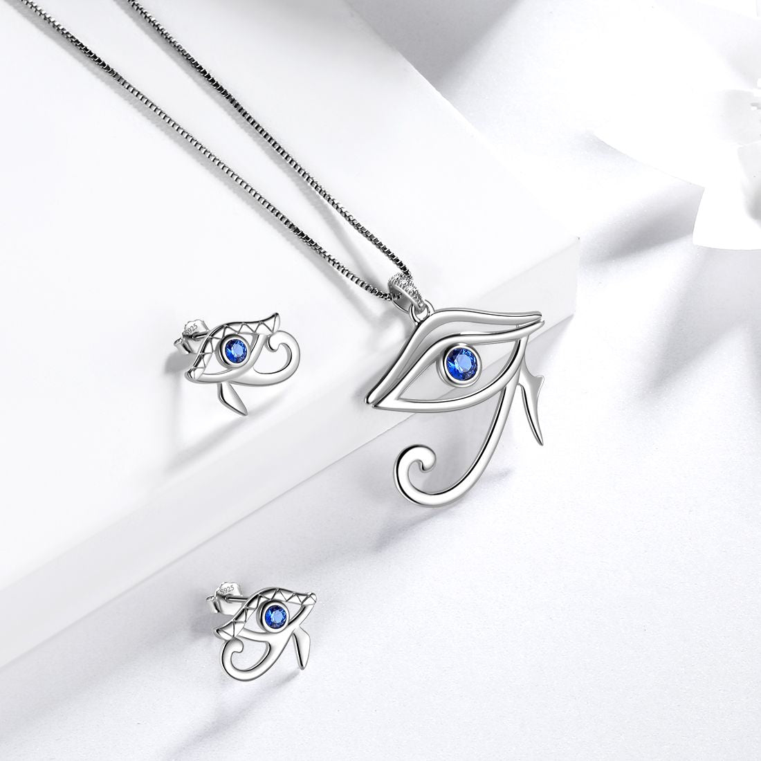 Tokyo Mart Egyptian Eye of Horus Earrings Necklace Jewelry Sets 3PCS Women Men Jewelry Gift