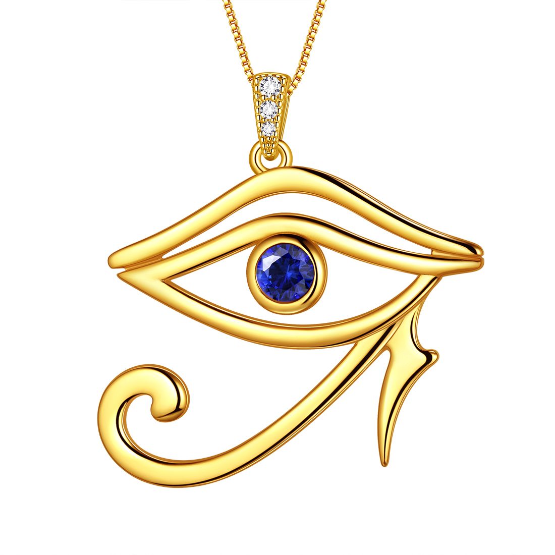 Tokyo Mart Egyptian Eye of Horus Necklace Pendant Women Men Jewelry Gift 925 Sterling Silver