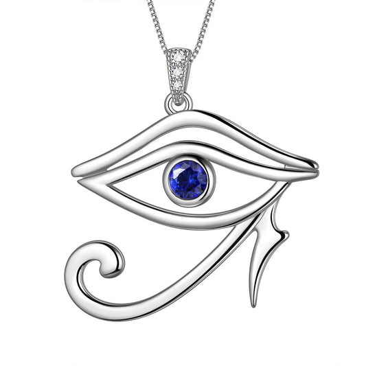 Tokyo Mart Women Egyptian Eye of Horus Necklace Pendant Men Jewelry Gift 925 Sterling Silver