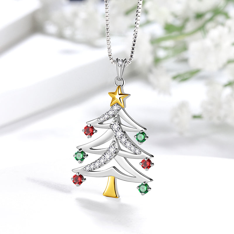 Tokyo Mart Christmas Tree Necklaces Pendant Women Girls Jewelry Xmas Gifts