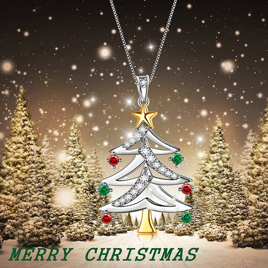 Tokyo Mart Christmas Tree Necklaces Pendant Women Girls Jewelry Xmas Gifts