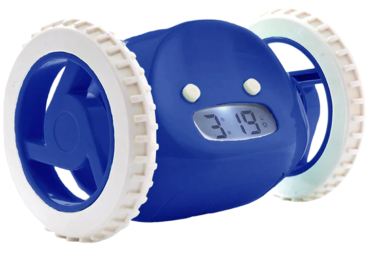 Rolling alarm clock