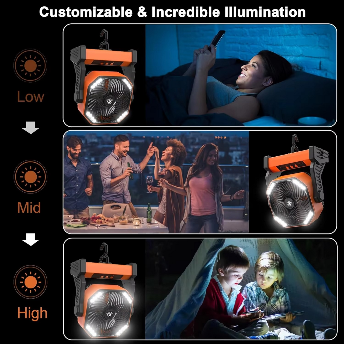 Tokyo Mart Rechargeable Portable Fan