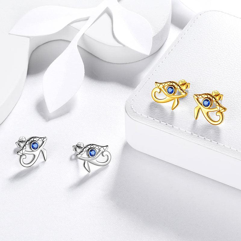 Tokyo Mart Ancient Egyptian Eye of Horus Earrings Studs Women Men Jewelry Gift