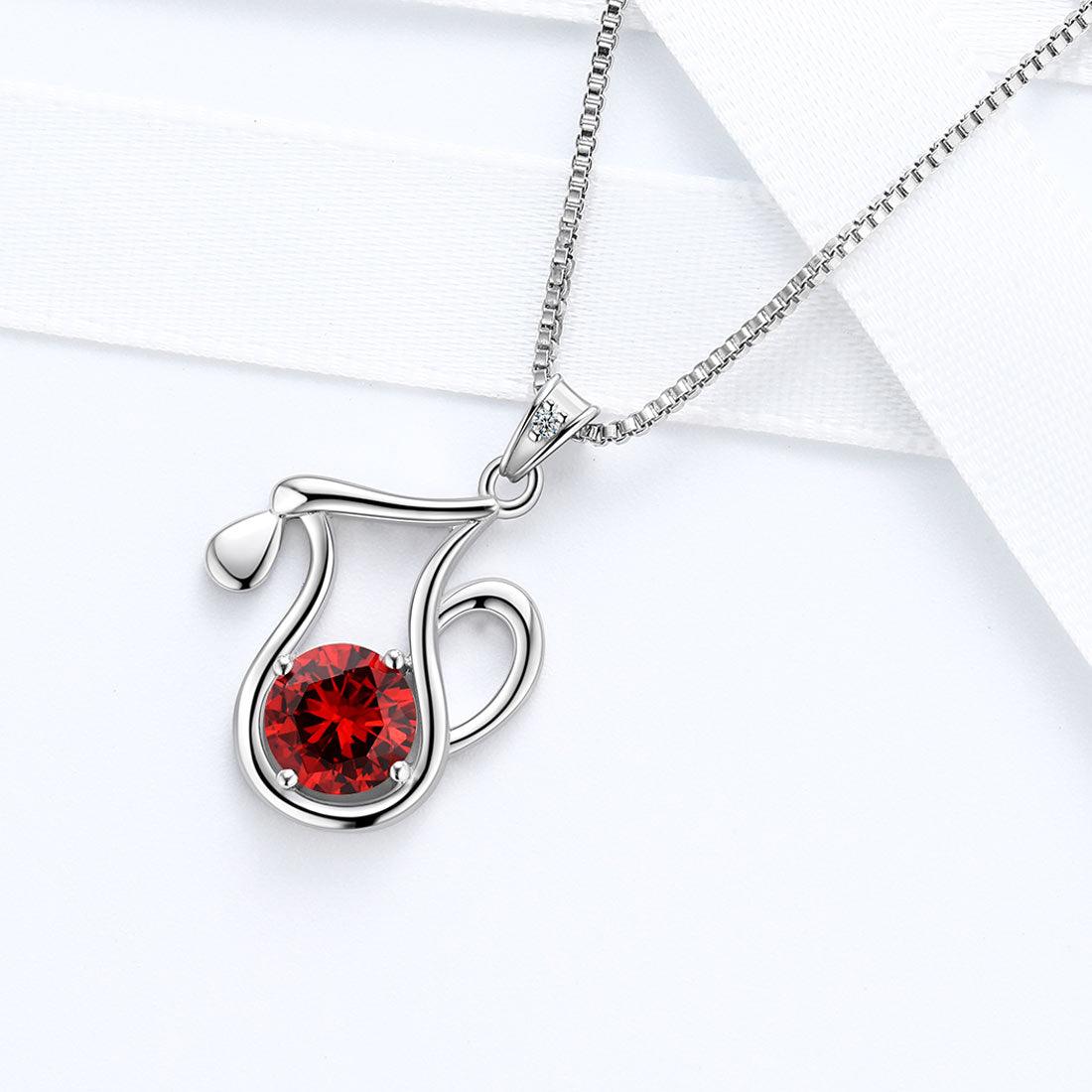 Tokyo Mart Aquarius Zodiac Necklace January Birthstone Pendant Women Girls Jewelry Birthday Gift Women Girls Jewelry Birthday Gift