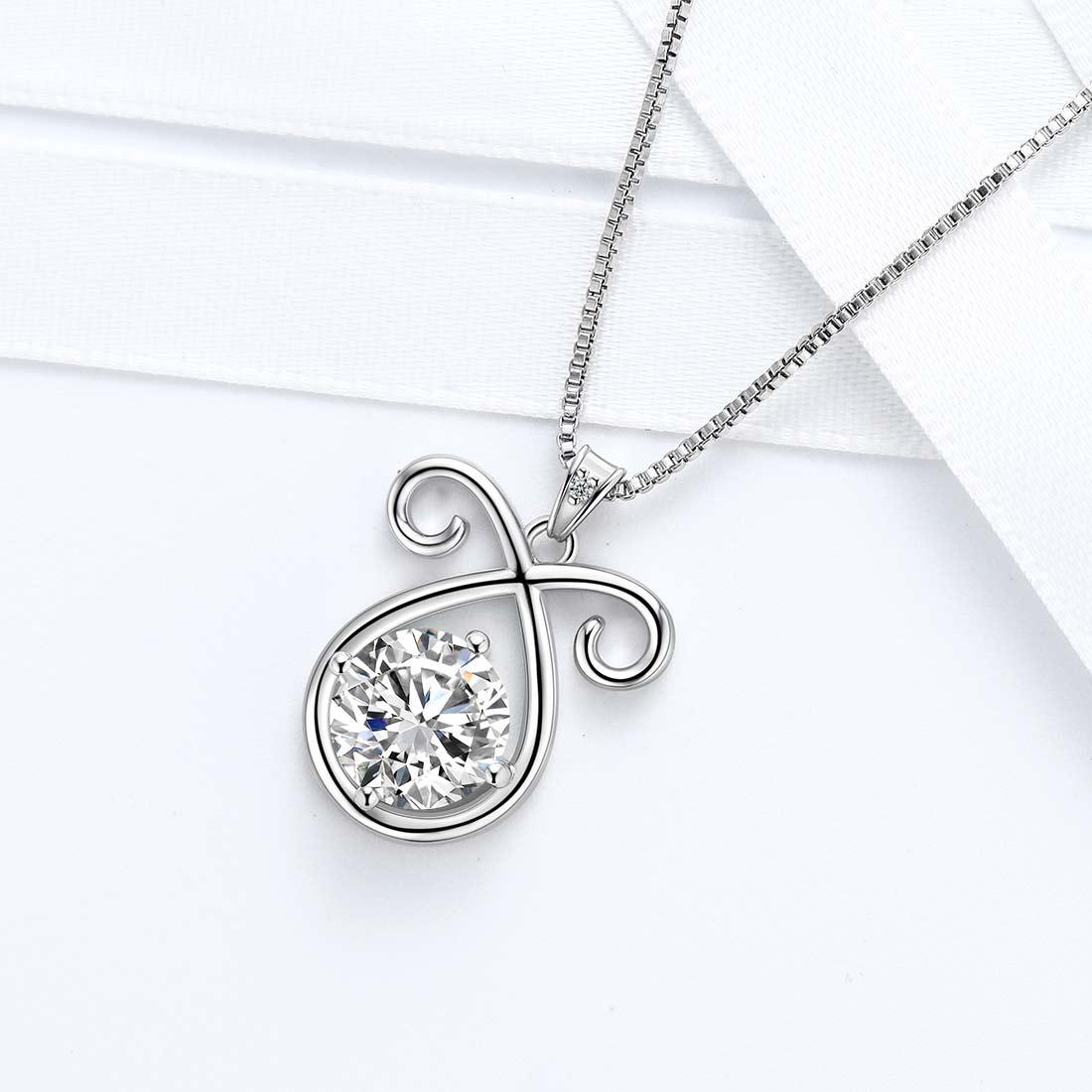 Tokyo Mart Aries Zodiac Necklace April Birthstone Pendant Women Girls Jewelry Birthday Gift Women Girls Jewelry Birthday Gift