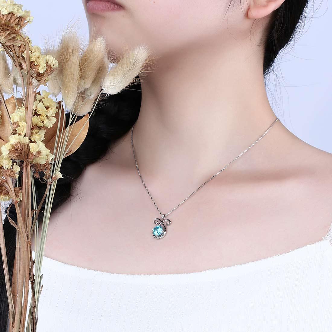 Tokyo Mart Aries Zodiac Necklace March Birthstone Pendant Women Girls Jewelry Birthday Gift Women Girls Jewelry Birthday Gift