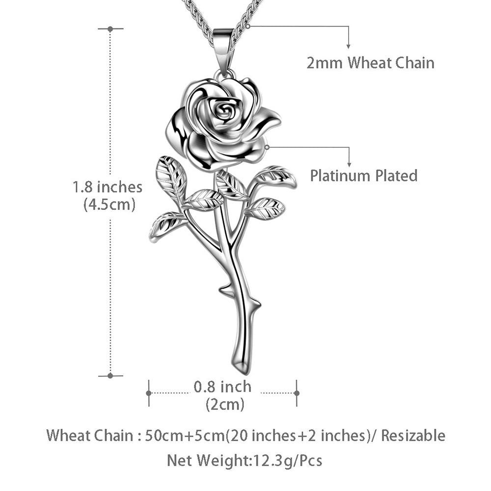 Tokyo Mart Women 3D Flower Gothic Vintage Rose Necklaces Pendant Romantic Grils Jewelry Gifts