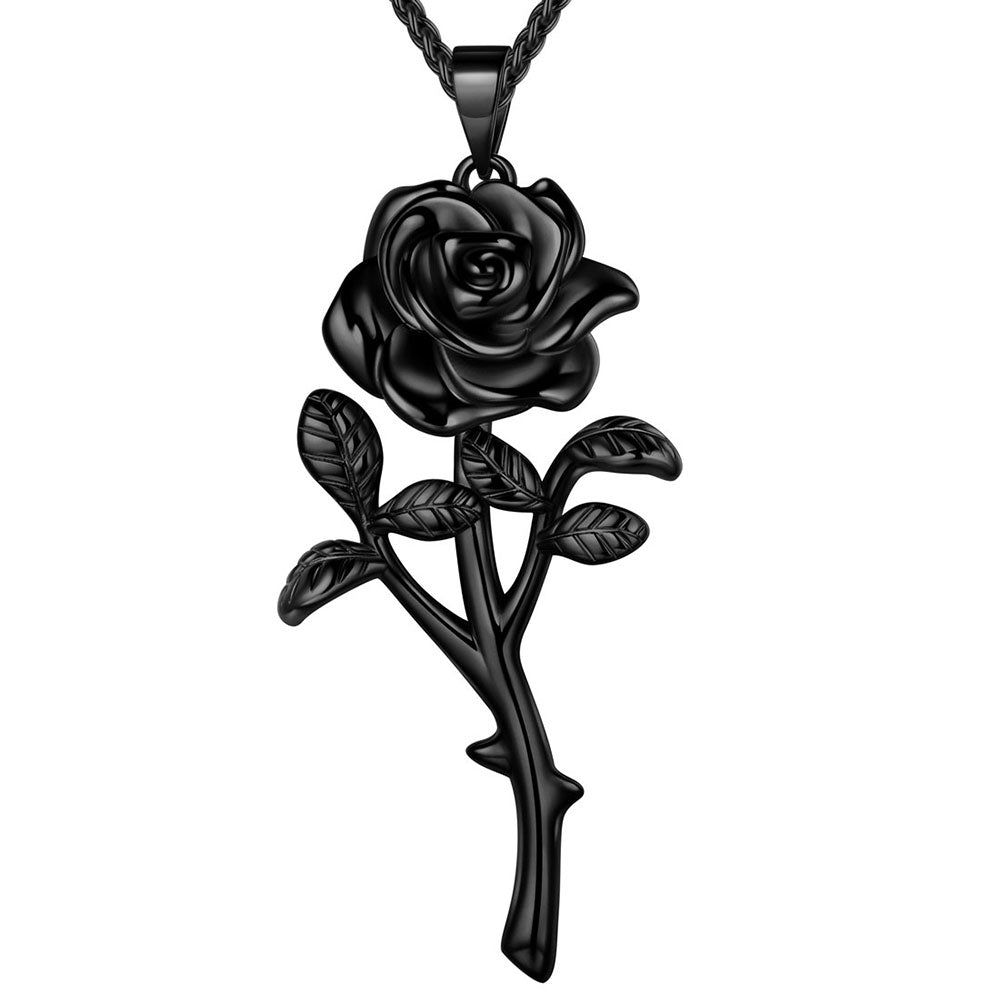 Tokyo Mart Women 3D Flower Gothic Vintage Rose Necklaces Pendant Romantic Grils Jewelry Gifts