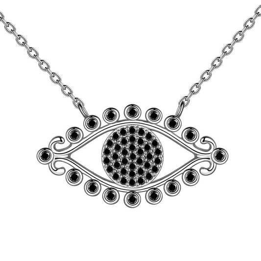 Tokyo Mart Evil Eye Necklace Pendant Men Womens 925 sterling silver Amulet Protection Jewelry