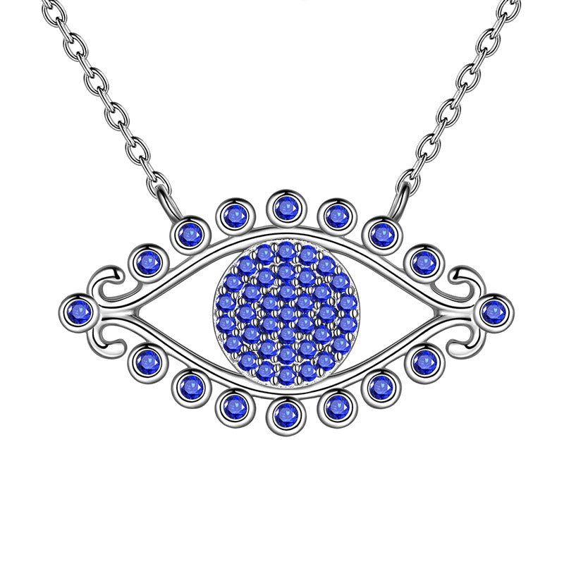 Tokyo Mart Evil Eye Necklace Pendant Men Womens 925 sterling silver Amulet Protection Jewelry