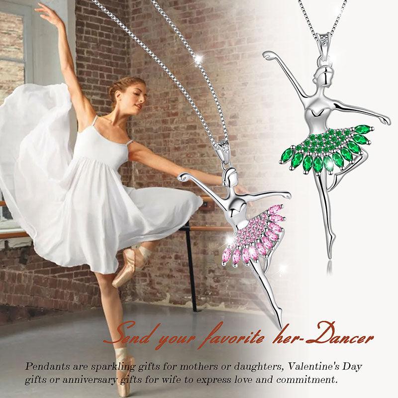 Tokyo Mart Women Ballerina Necklace Ballet Dancer Pendant Jewelry Girls Birthday Gift 925 Sterling Silver