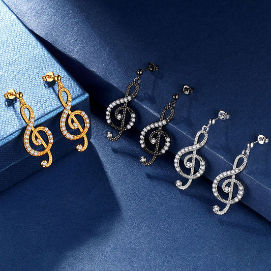 Tokyo Mart Women Musical Note Earrings Treble Clef Jewelry Gifts for Music Lover