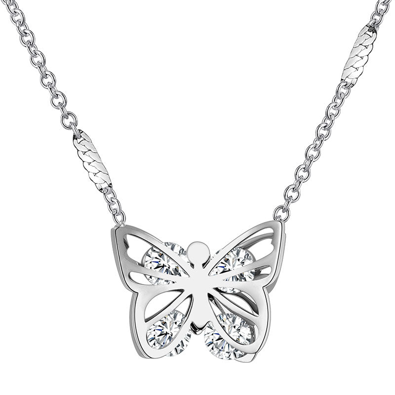 Tokyo Mart Butterfly Necklace for Women Girls Gift Jewelry Stainless Steel