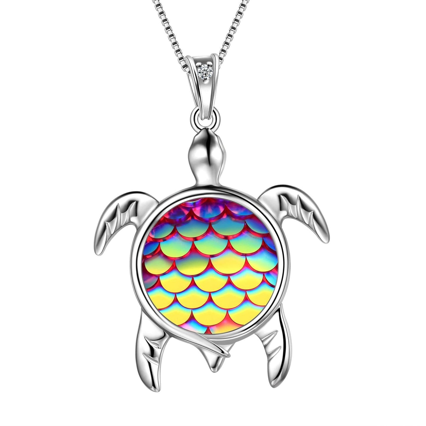 Tokyo Mart Turtle Pendant Charm Necklace Gradient Purple Women Girls Jewelry Birthday Gift