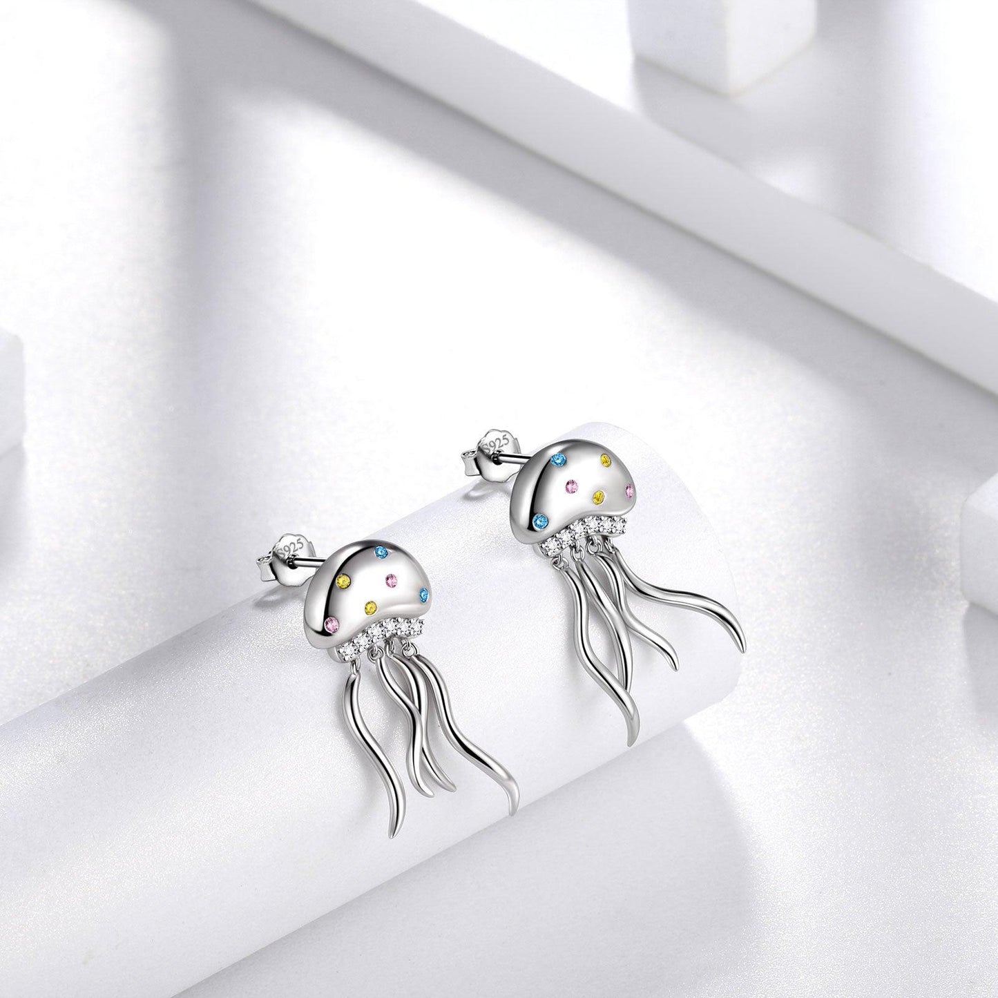 Tokyo Mart Cute Jellyfish Drop Dangle Earrings Jewelry Women Girls Birthday Gift 925 Sterling Silver