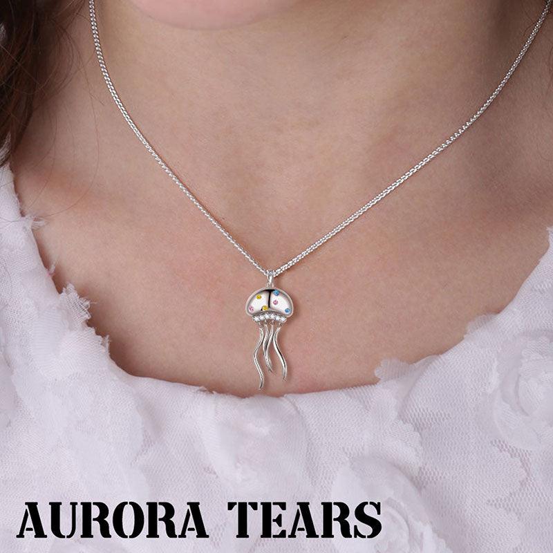 Tokyo Mart Cute Jellyfish Pendant Necklace Jewelry Women Girls Birthday Gift 925 Sterling Silver