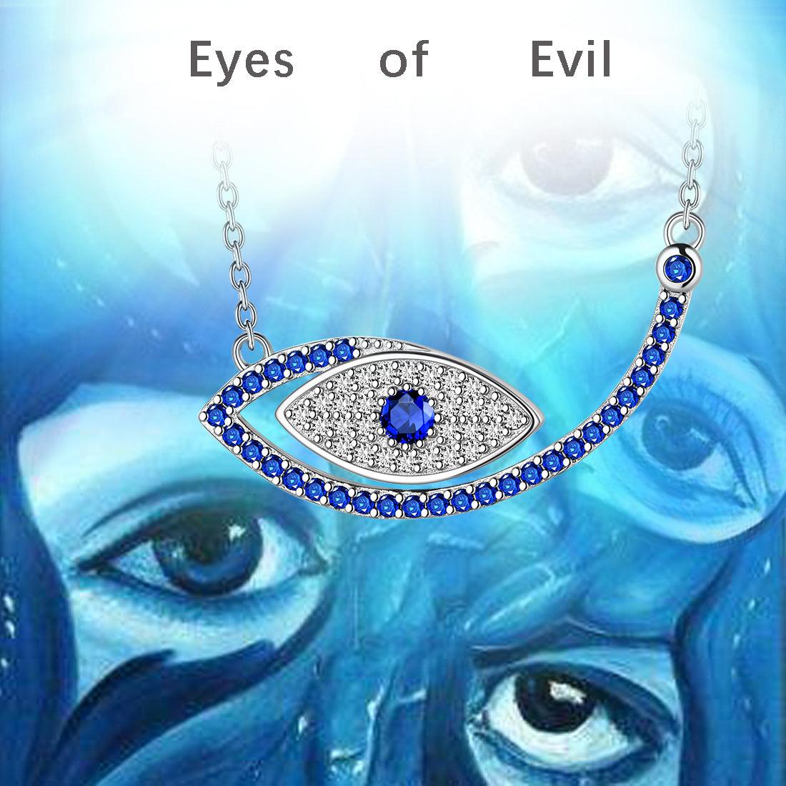 Tokyo Mart Evil Eye Necklace Pendant Amulet Women Mens Jewelry Gift Sterling Silver