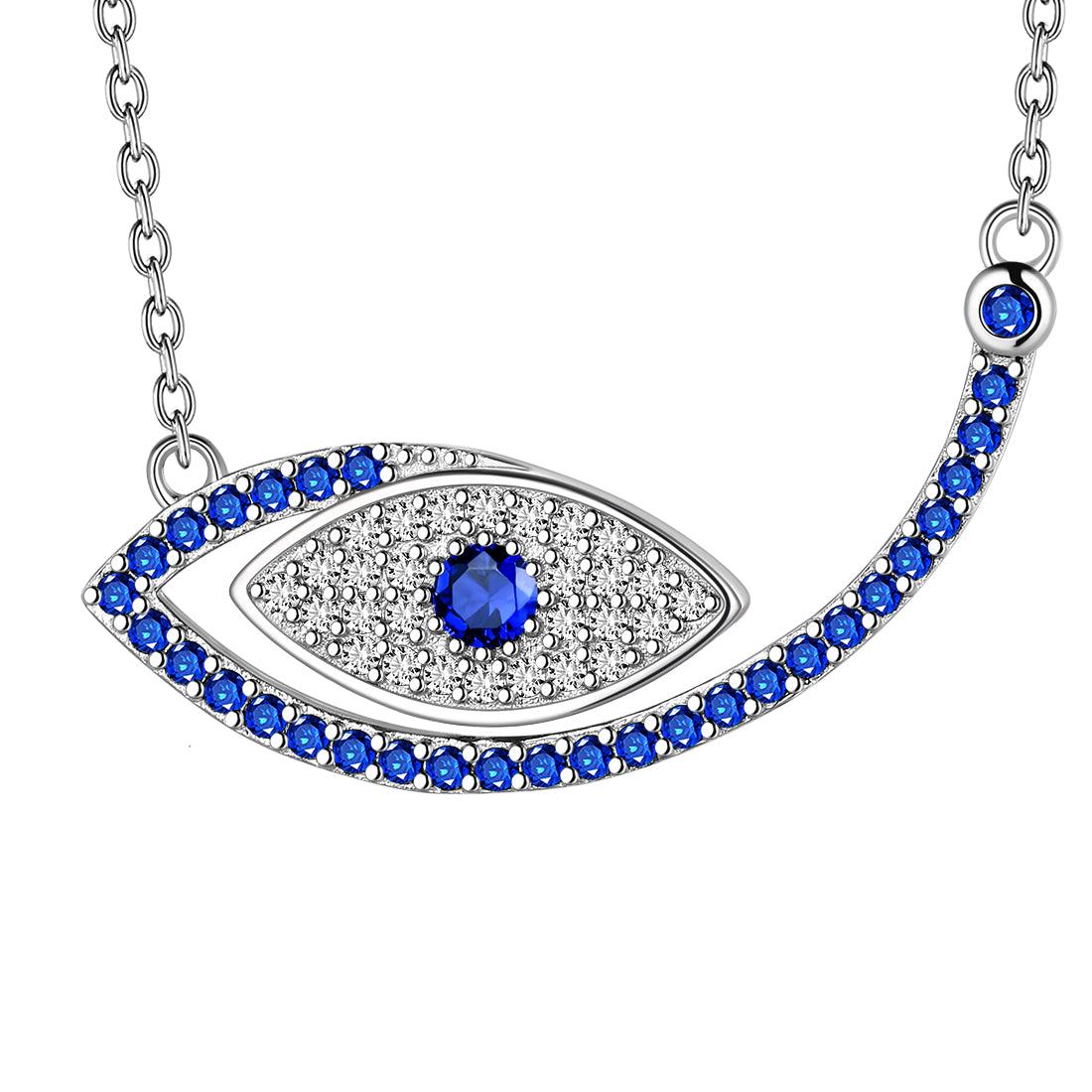 Tokyo Mart Evil Eye Necklace Pendant Amulet Women Mens Jewelry Gift Sterling Silver