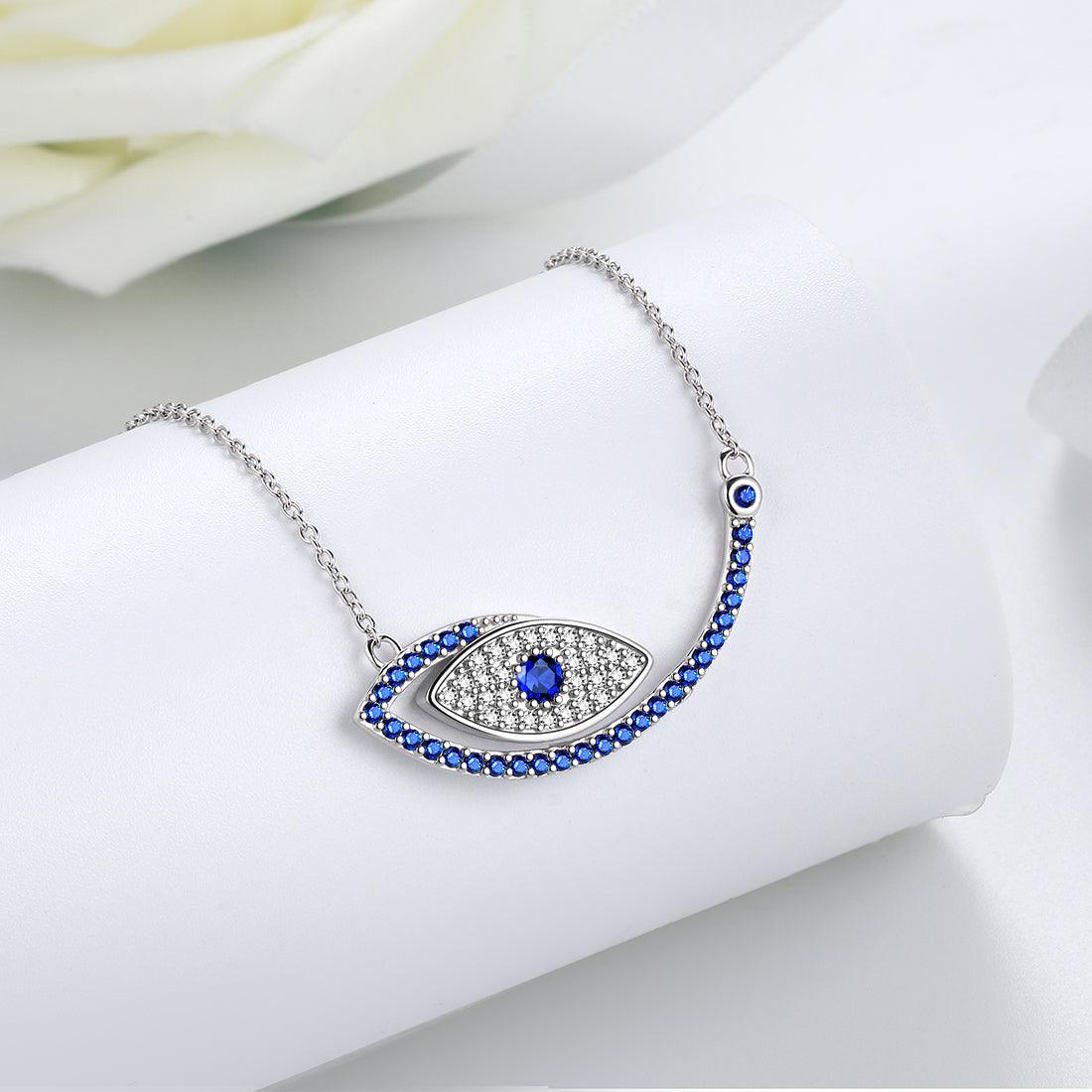 Tokyo Mart Evil Eye Necklace Pendant Amulet Women Mens Jewelry Gift Sterling Silver