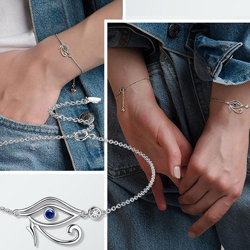 Tokyo Mart Eye of Horus Bracelet Mens Women Jewelry 925 Sterling Silver