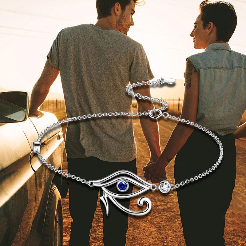 Tokyo Mart Eye of Horus Bracelet Mens Women Jewelry 925 Sterling Silver