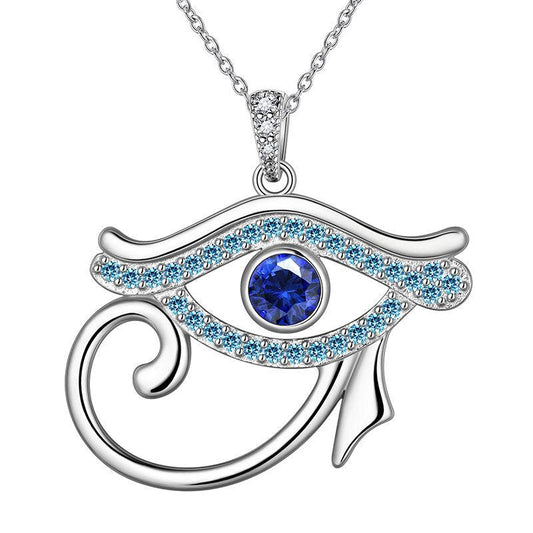 Tokyo Mart Eye of Horus Necklace Pendant Mens Women Jewelry 925 Sterling Silver