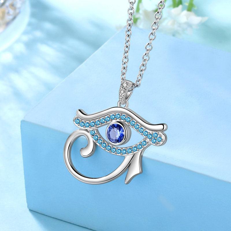 Tokyo Mart Eye of Horus Necklace Pendant Mens Women Jewelry 925 Sterling Silver