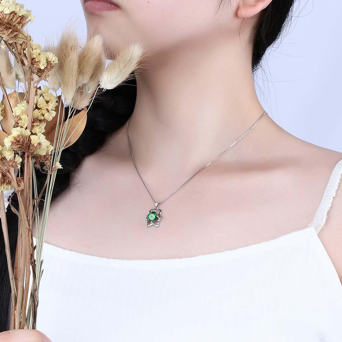 Tokyo Mart Zodiac Gemini Necklace May Birthstone Pendant Women Girls Jewelry Birthday Gift Women Girls Jewelry Birthday Gift