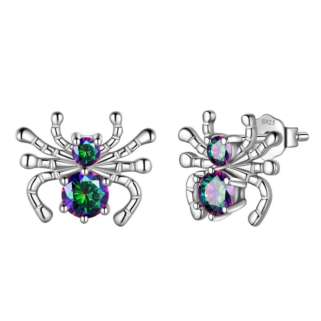 Tokyo Mart Halloween Insekt Spinne Ohrstecker Damen Schmuck Mystic Topaz