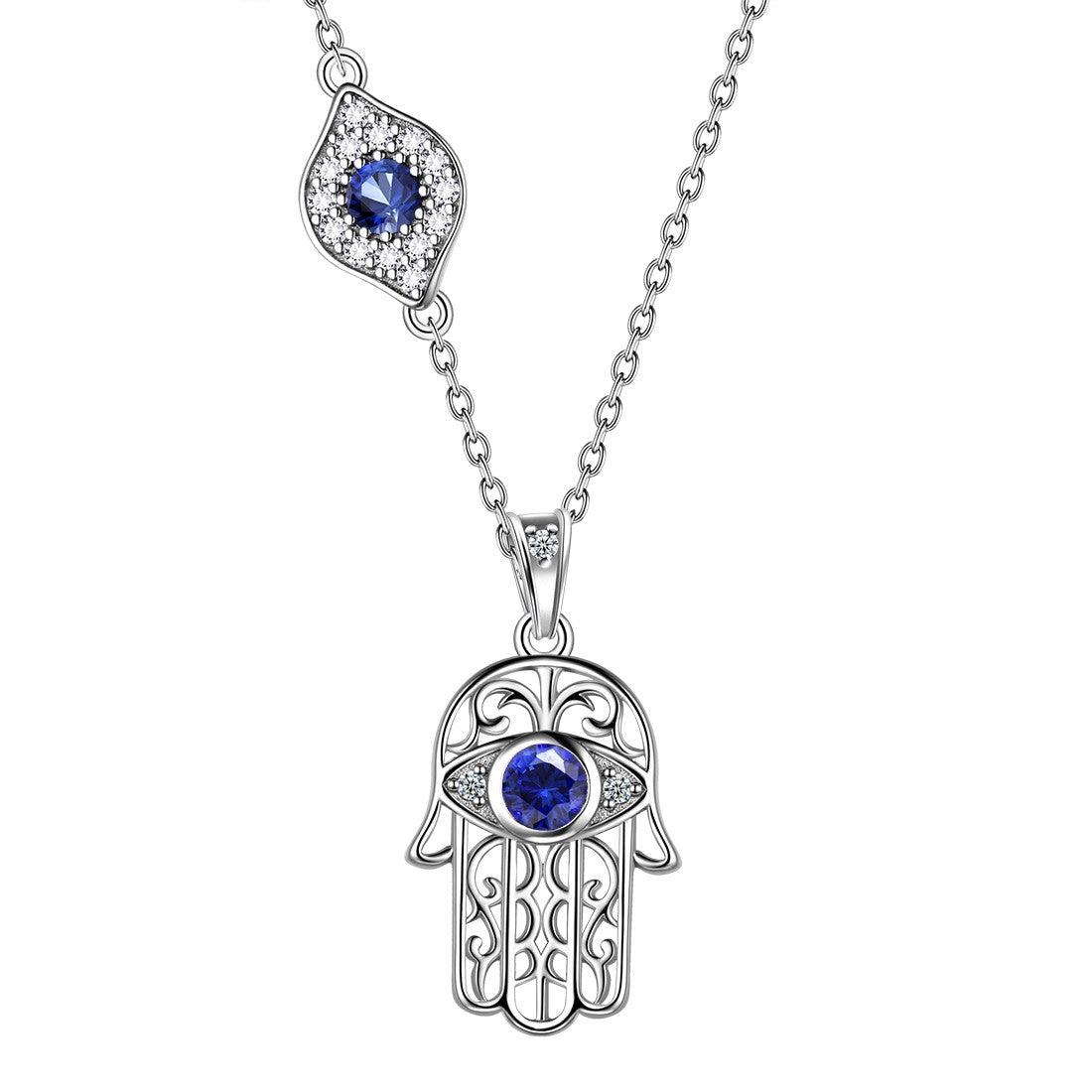 Tokyo Mart Women Hamsa Hand of Fatima Necklace Evil Eye Pendant Girls Jewelry Gift