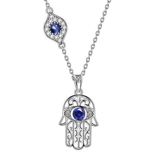 Tokyo Mart Women Hamsa Hand of Fatima Necklace Evil Eye Pendant Girls Jewelry Gift