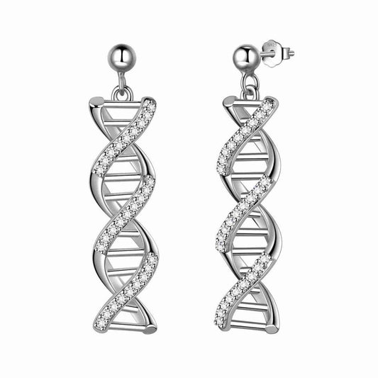 Tokyo Mart Infinity Spiral DNA Double Helix Drop Earrings Women Jewelry Aurora Tears