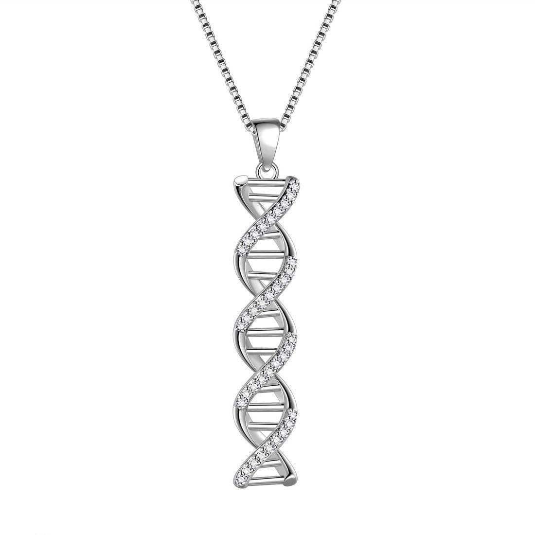 Tokyo Mart Infinity Spiral DNA Double Helix Necklaces Women Jewelry Pendant Aurora Tears