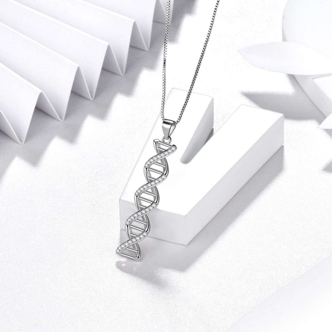 Tokyo Mart Infinity Spiral DNA Double Helix Necklaces Women Jewelry Pendant Aurora Tears