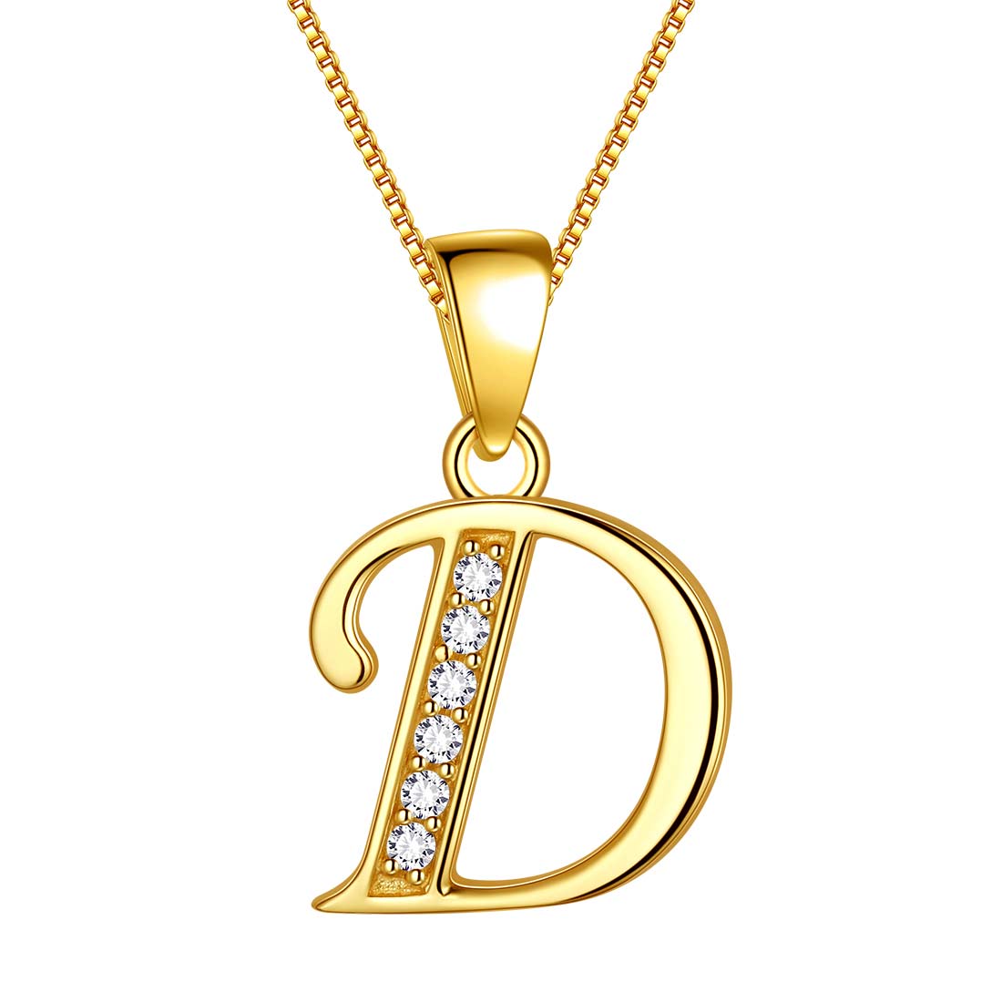 Tokyo Mart Letter D Initial Necklaces Pendant Women Men Name Jewelry Gift 925 Silver