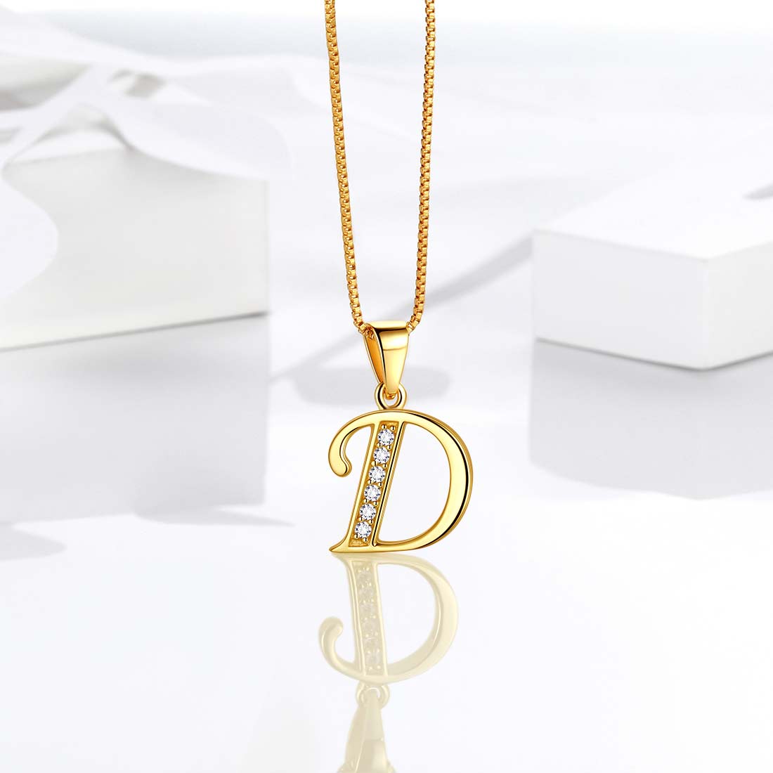 Tokyo Mart Letter D Initial Necklaces Pendant Women Men Name Jewelry Gift 925 Silver