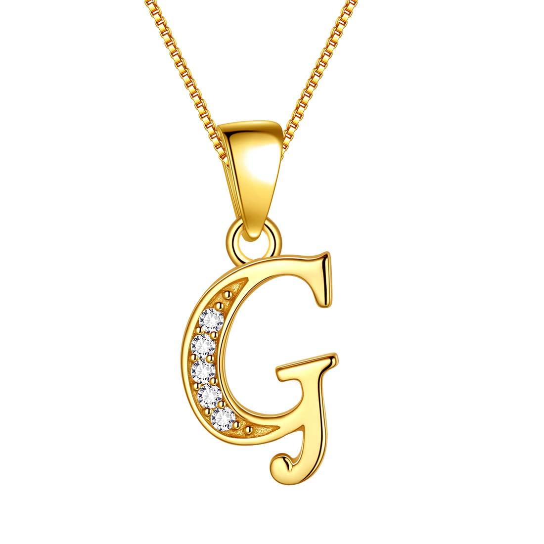 Tokyo Mart Letter G Initial Necklaces Pendant Women Men Name Jewelry Gift 925 Silver