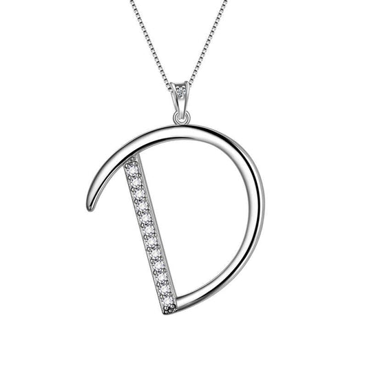 Tokyo Mart Letter Initial D Necklaces Pendant Women Girls Name Jewelry Gift 925 Sterling Silver