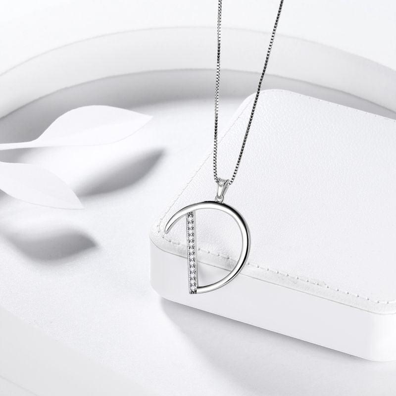 Tokyo Mart Letter Initial D Necklaces Pendant Women Girls Name Jewelry Gift 925 Sterling Silver