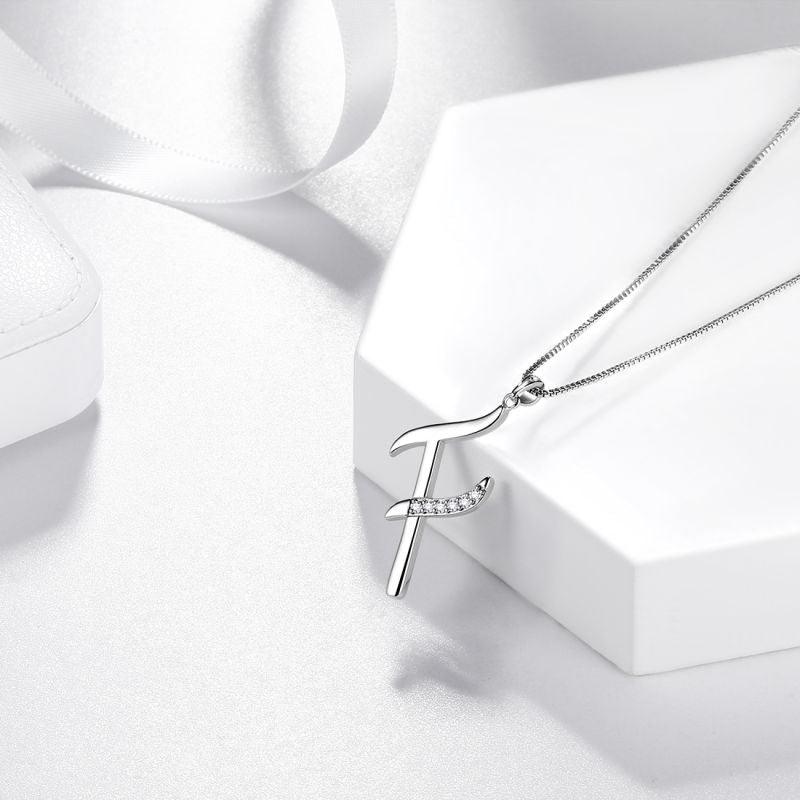 Tokyo Mart Letter Initial F Necklaces Pendant Women Girls Name Jewelry Gift 925 Sterling Silver