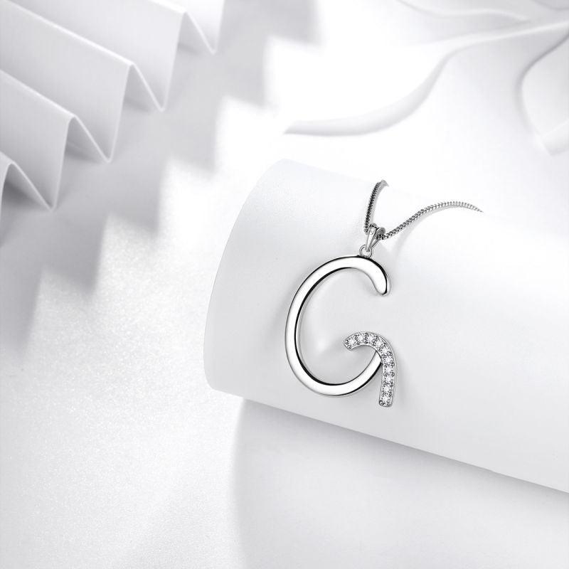 Tokyo Mart Letter Initial G Necklaces Pendant Women Girls Name Jewelry Gift 925 Sterling Silver