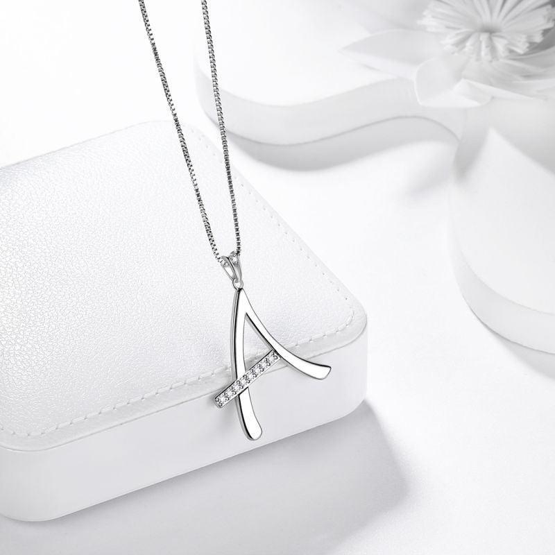 Tokyo Mart Letter Initial A Necklaces Pendant Women Girls Name Jewelry Gift 925 Sterling Silver