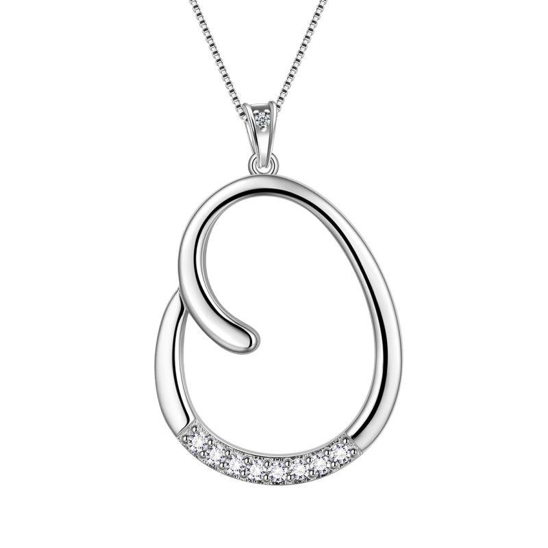 Tokyo Mart Halsketten mit Initiale O, Anhänger, Damen, Mädchen, Namensschmuck, Geschenk, 925 Sterling Silber